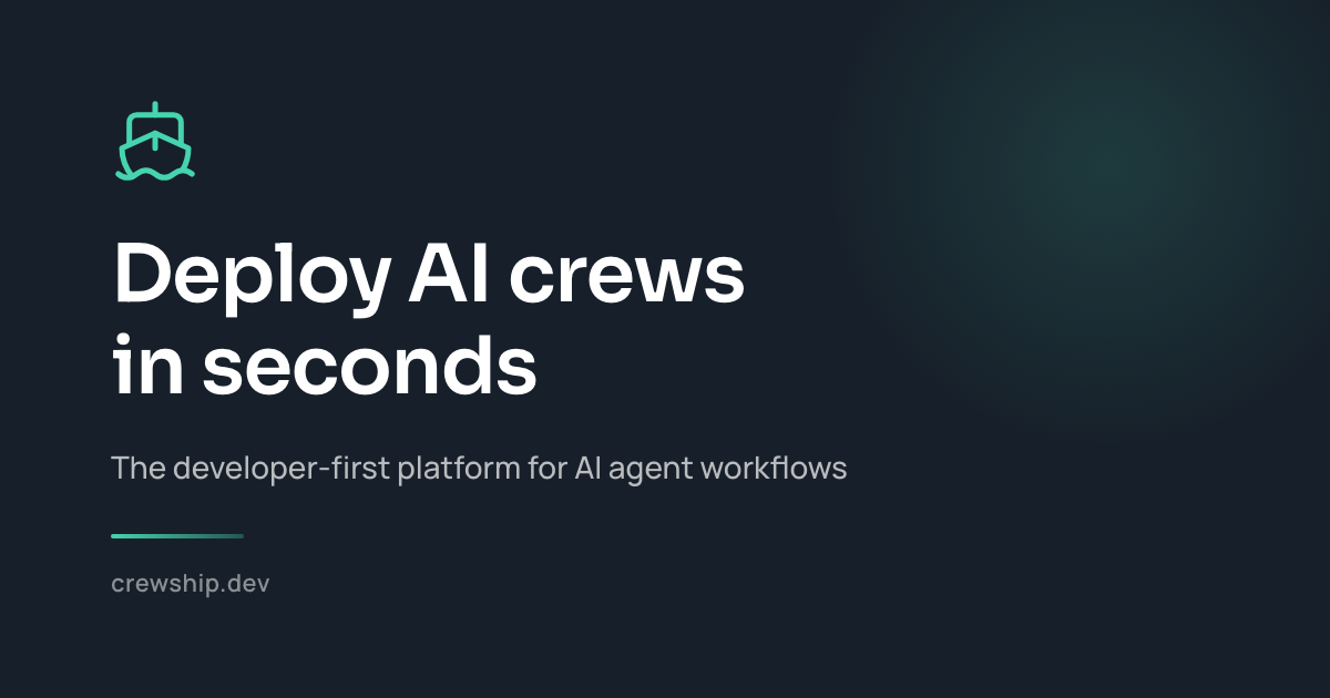 Crewship - Deploy AI agents in seconds screenshot 1